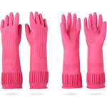 DABOGOSA Mamison pink rubber gloves front view for dishwashing