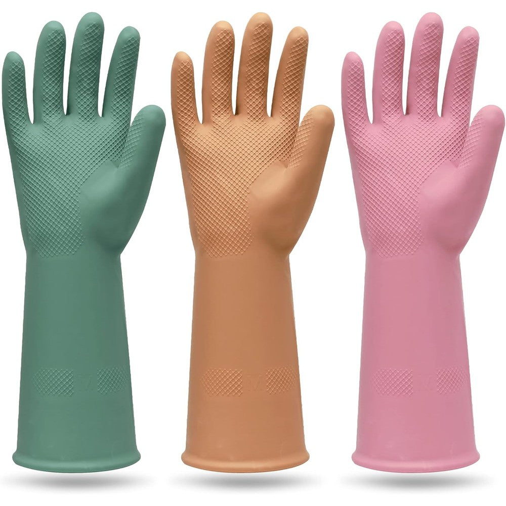MAMISON reusable household rubber gloves front view for dishwashing
