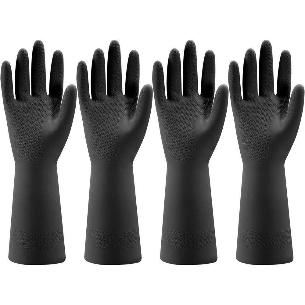 Bamllum 4 Pairs Reusable Rubber Kitchen Dishwashing Gloves front view commercial household cleaning