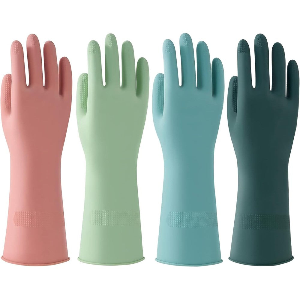 Bamllum Rubber Dishwashing Gloves front view in multi colors