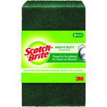 Scotch-Brite Heavy Duty Scouring Pad 8 pack front view for kitchen cleaning.