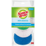 Scotch-Brite Non-Scratch Plastic Scrubbing Pads front view 3 pack