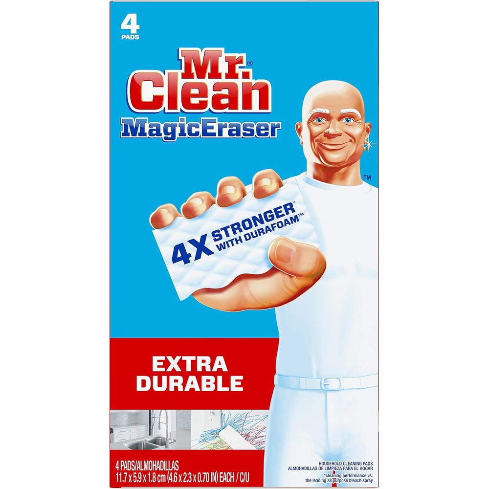 Mr. Clean Magic Eraser Extra Durable 4 count box front view