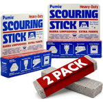 Pumie Scouring Stick 2 Pack front view heavy duty toilet bowl ring remover