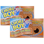 Chore Boy Copper Scouring Pad 4 Count front view pure copper scrubbers.