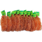 YETHAN Pure Copper Scouring Pad 10 pack front view kitchen scrubber.