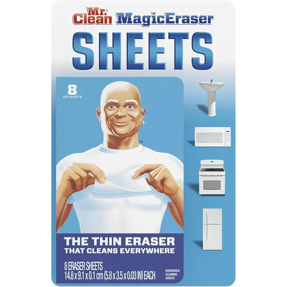 Mr. Clean Magic Eraser Sheets 16 count front view household cleaner.