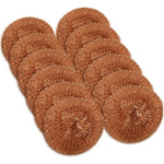 SCRUBIT 12 Pack Copper Coated Scourers front view heavy duty kitchen cleaning