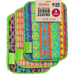 Wet-It Skrubba 3-pack reusable non-scratch scrubbers front view kitchen cleaning.