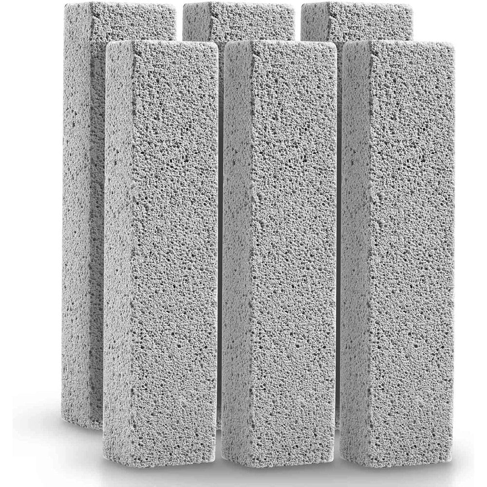 Falamon 6 pack pumice stone toilet bowl cleaner front packaging view showing six gray scouring sticks
