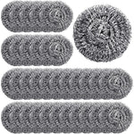 Yinkin 100 pieces stainless steel scrubber bulk pack front view for kitchen cleaning