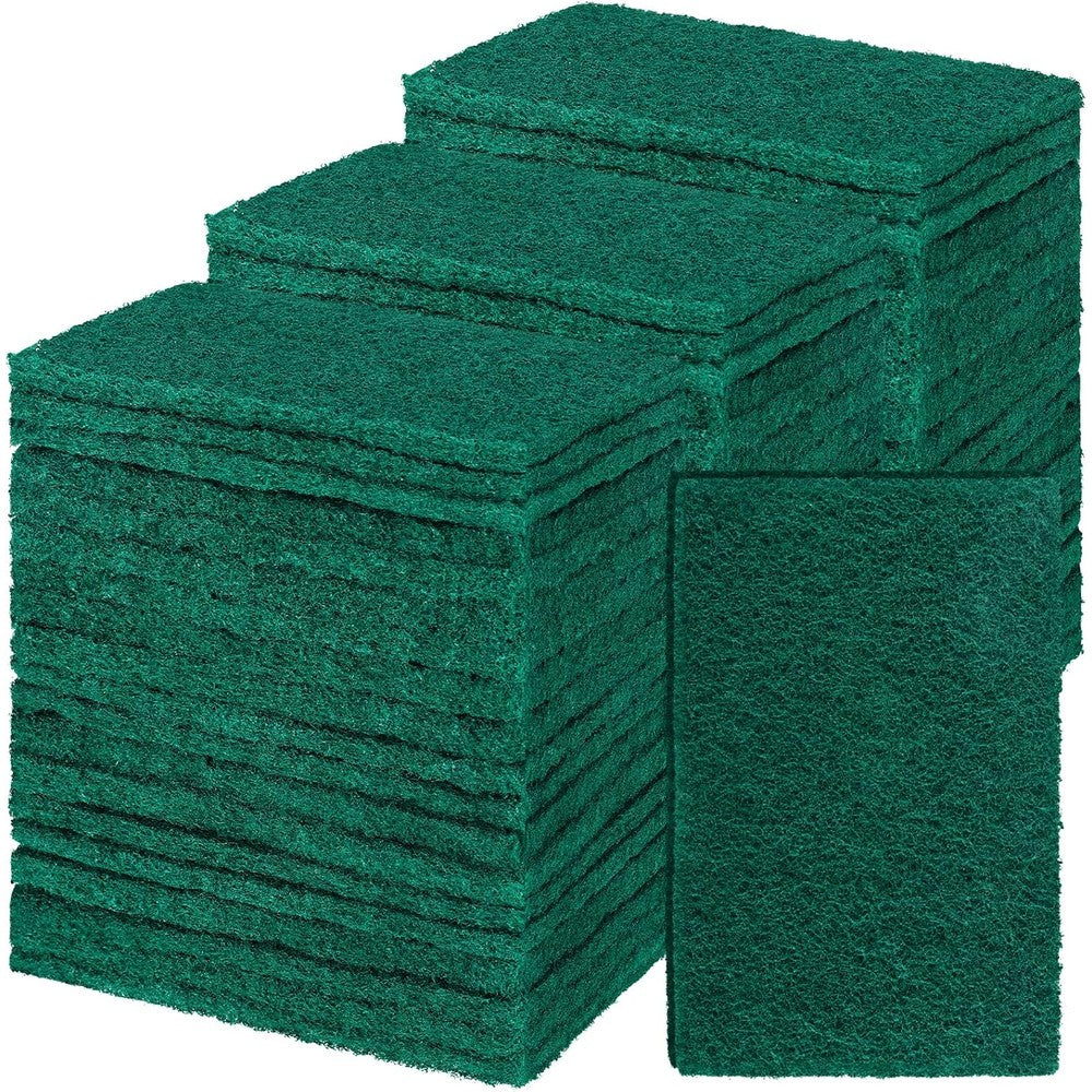 Hoolerry heavy duty scouring pads 100 count front view kitchen scrubber