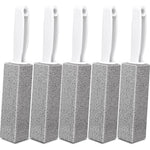 AZEN 5 Pack Pumice Stone with Handle front view for toilet cleaning