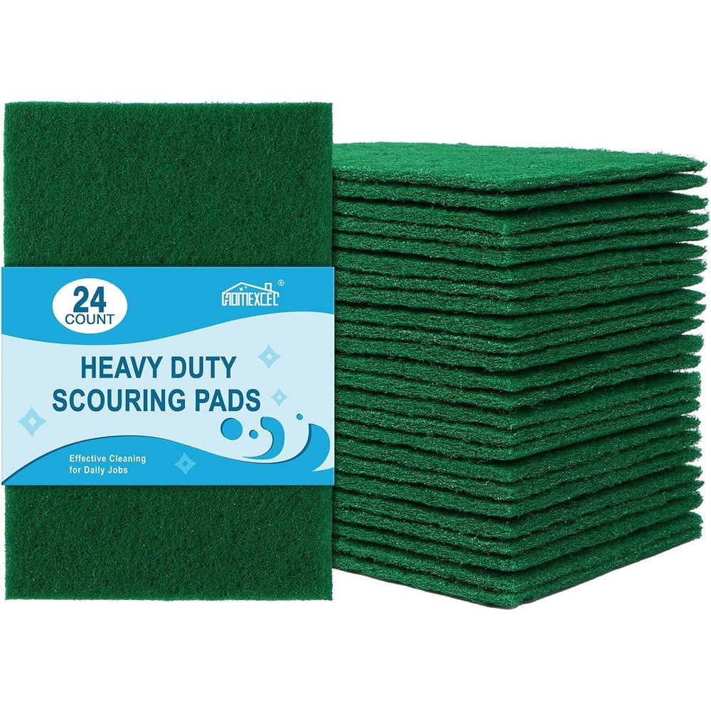 HOMEXCEL Heavy Duty Scouring Pad 24 Pack front view packaging