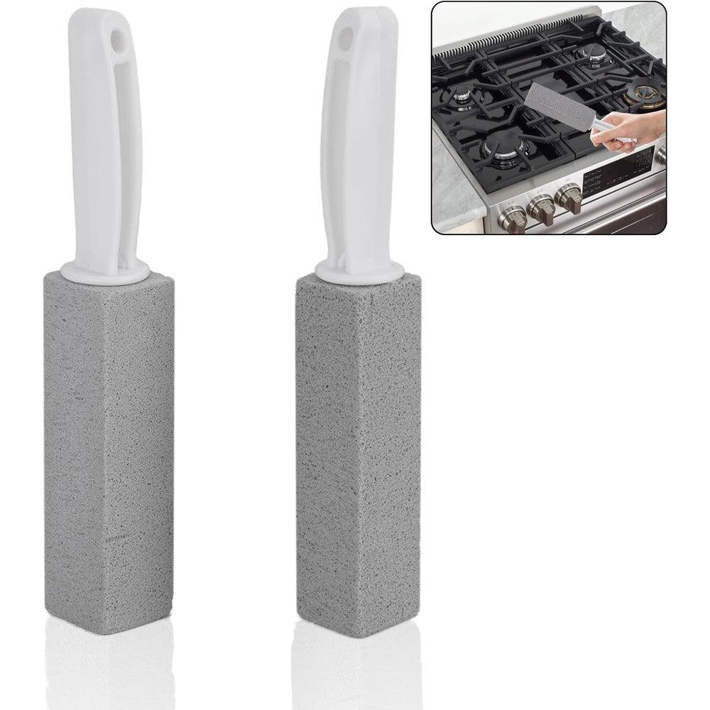 craybg Stove Cleaning Pumice Stone 2 Pack front view for grease removal