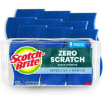 Scotch-Brite Non-Scratch Scrub Sponges 9 pack front view for kitchen cleaning