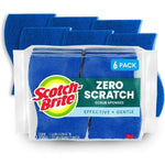 Scotch-Brite Zero Scratch Scrub Sponge 6 pack front view authentic imported kitchen scrubber