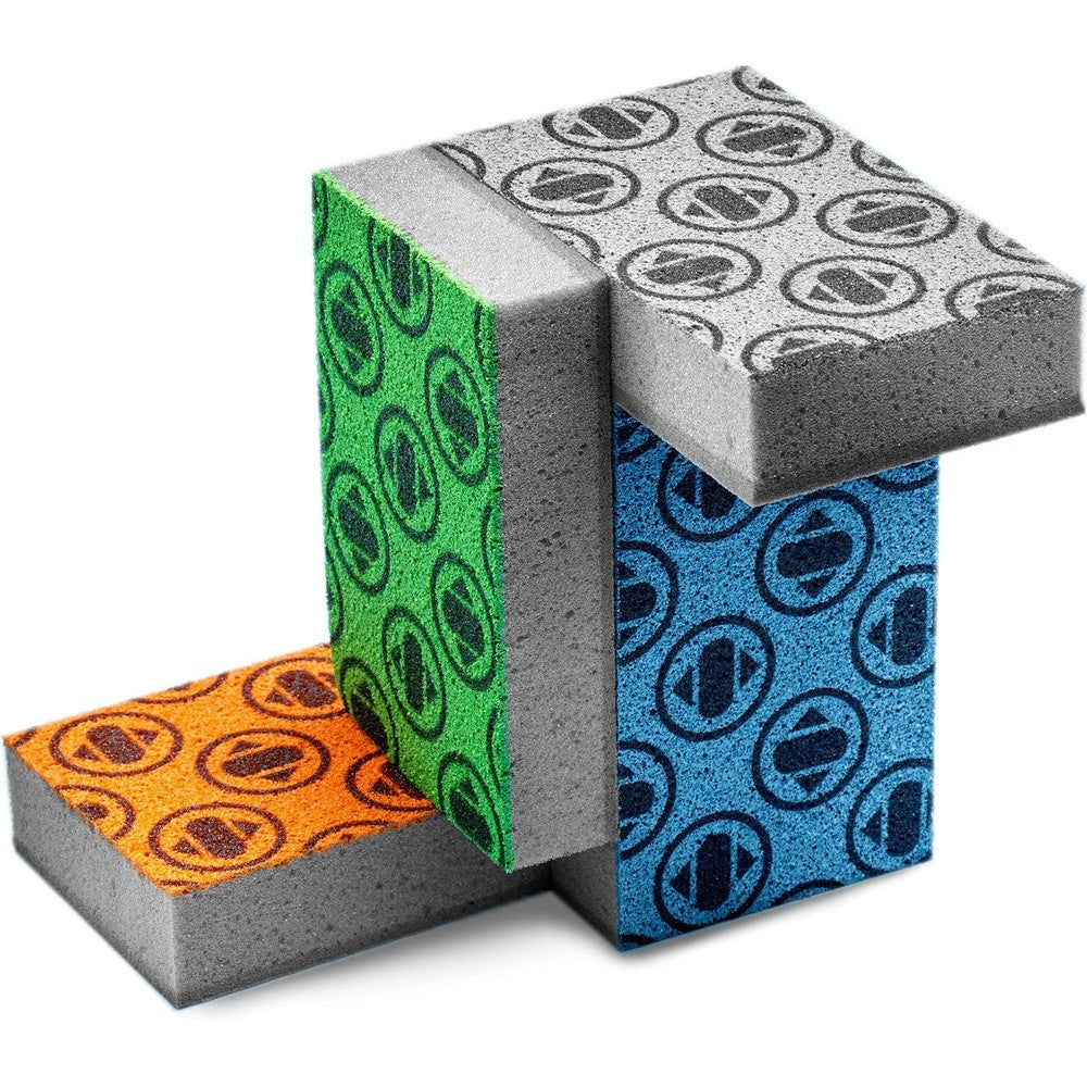 Skura Style Smart 4 Pack Scrub Pads front view of antimicrobial kitchen sponges