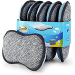 SCRUBIT Multi-Purpose Kitchen Sponges front view showing dual-sided microfiber and scrubber.