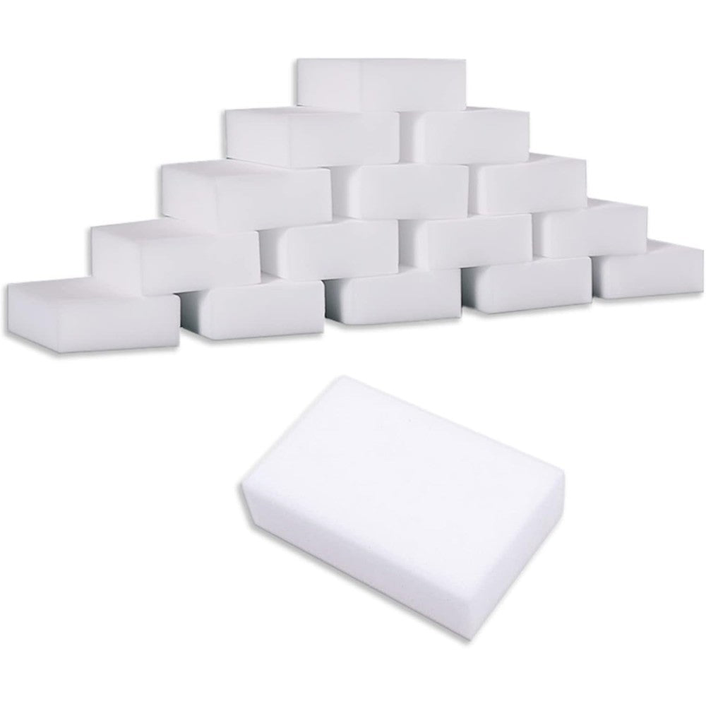 BAISENJIE magic sponges cleaning eraser front view showing fifty pack bundle for home stain removal.