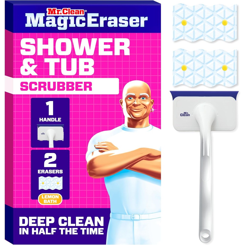 Mr. Clean Magic Eraser Shower and Tub Scrubber Starter Kit front packaging view