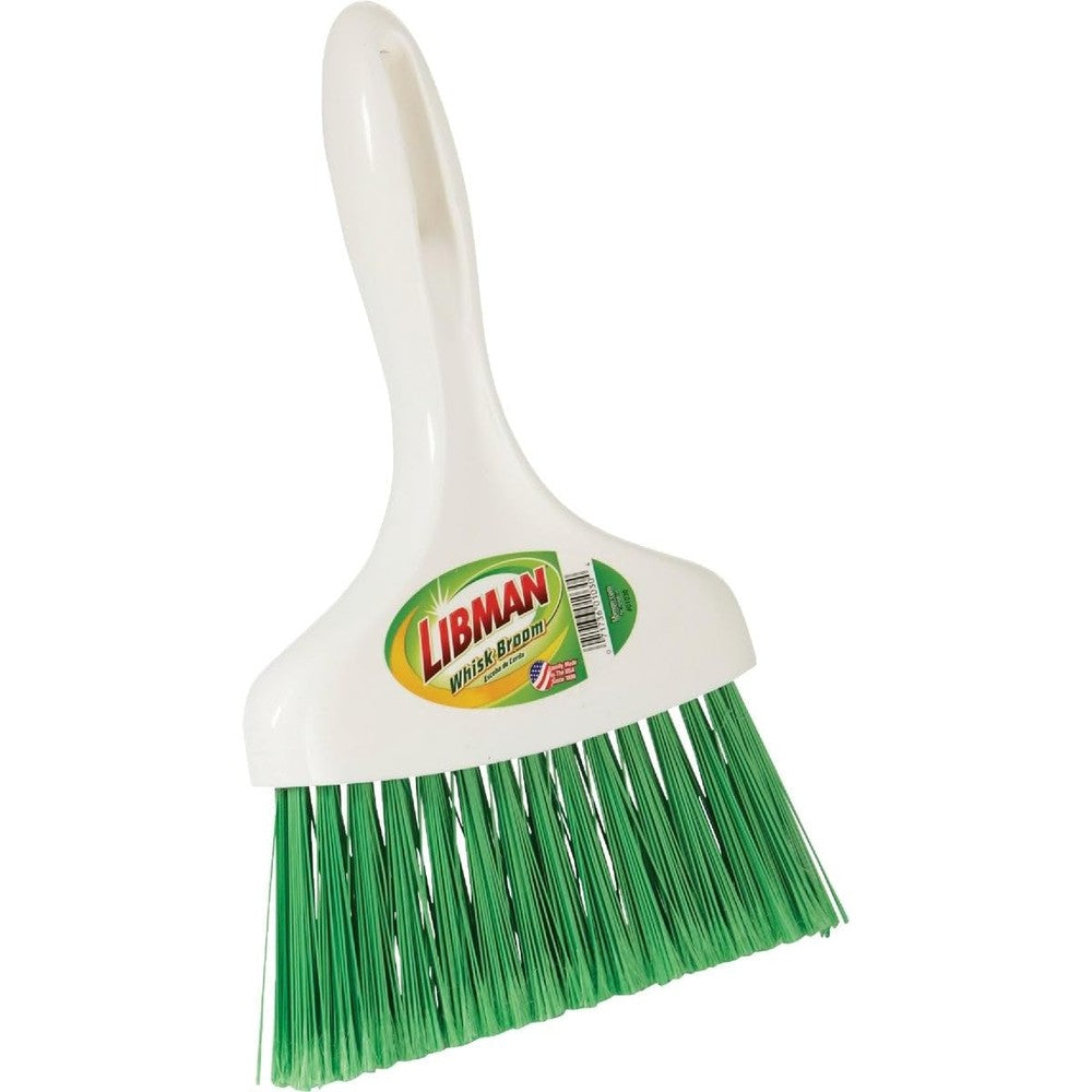 Libman Commercial 1030 Whisk Broom front view showing green bristles.