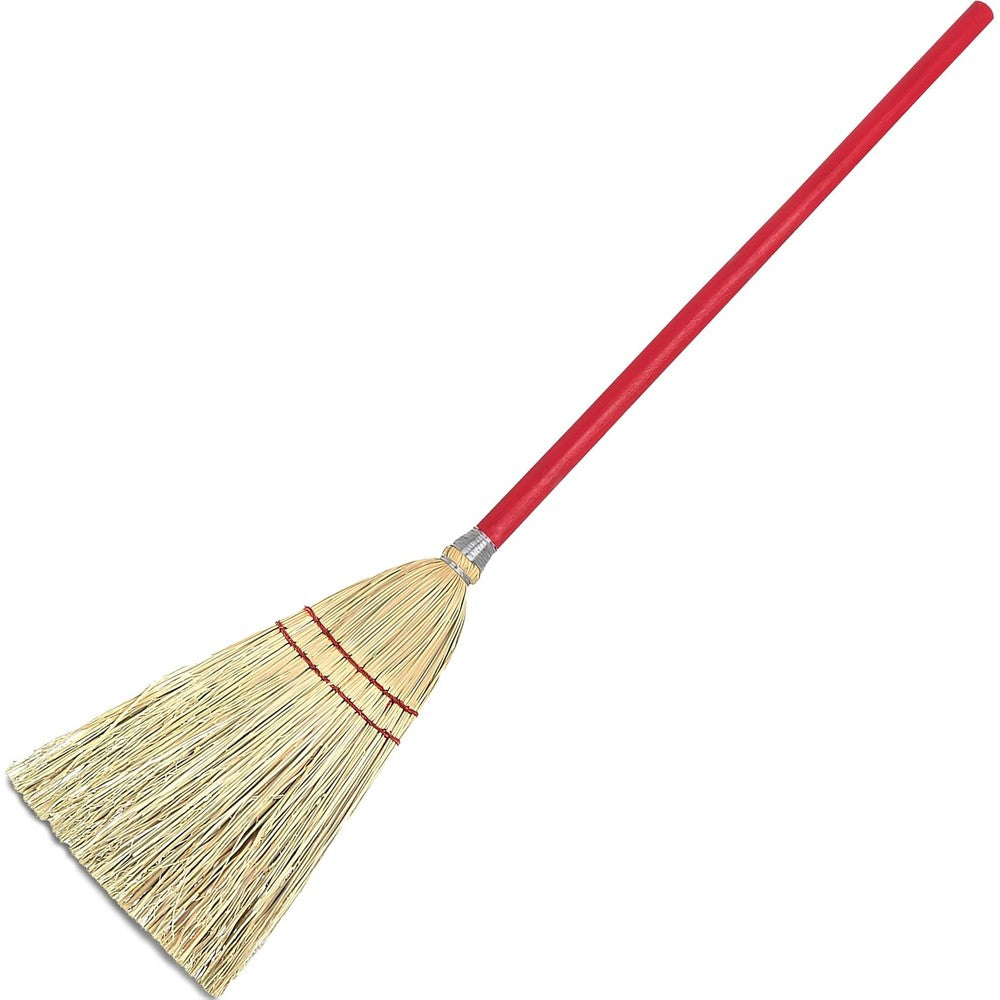 Carlisle Sparta Short Lobby Broom front view professional corn sweep.