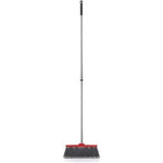 Fuller Brush Adjustable Kitchen Broom front view showcasing red bristles.