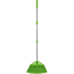 Xifando telescopic aluminum broom front view extended for outdoor cleaning.