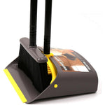 TreeLen Broom and Dustpan Set front view showing standing upright design