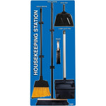 5S Supplies Housekeeping Shadow Board Broom Station front view commercial organization