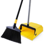 Yocada Heavy Duty Broom and Dustpan set front view for commercial floor cleaning.