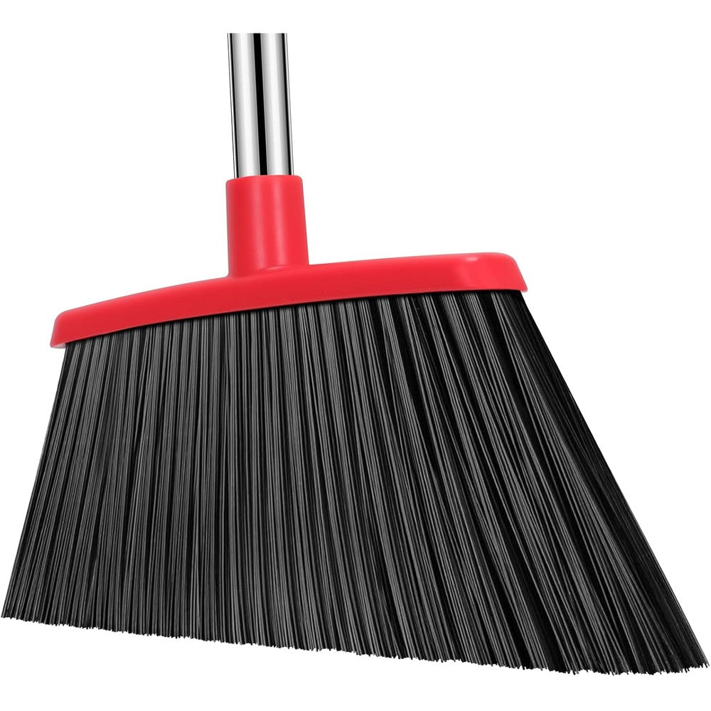 NACENA heavy duty broom front view with red casing and black bristles for industrial sweeping.