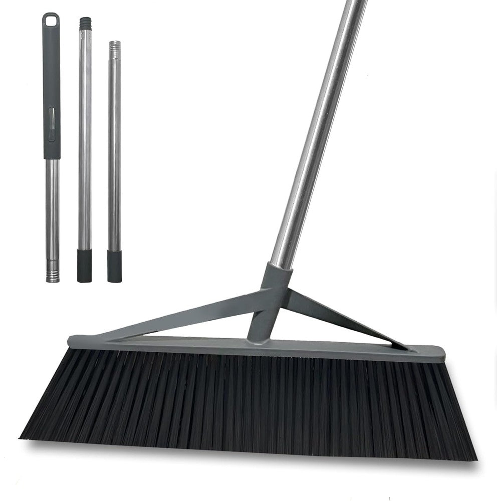 Xifando wide large broom front view for commercial floor cleaning.