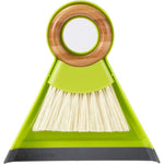 Full Circle Tiny Team Mini Brush and Dustpan Set front view green cleaning tool