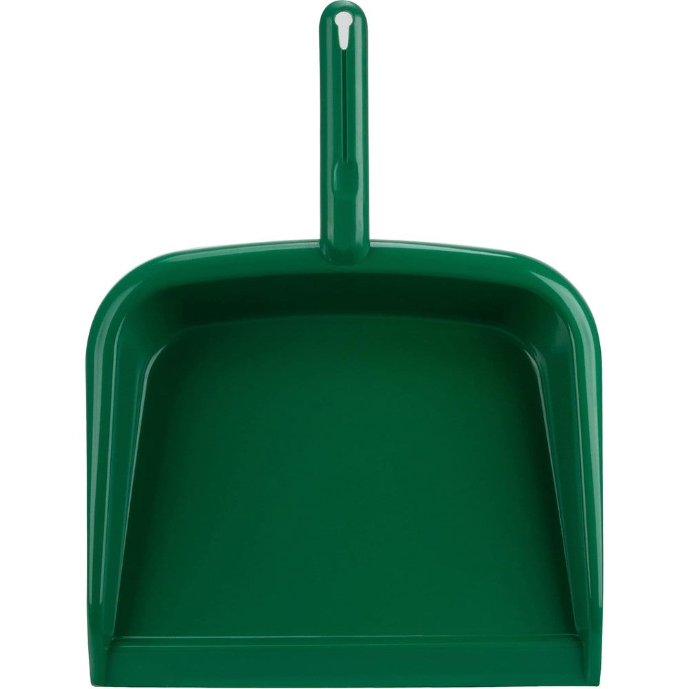 SPARTA large handheld dustpan front view showing the wide green cleaning lip.