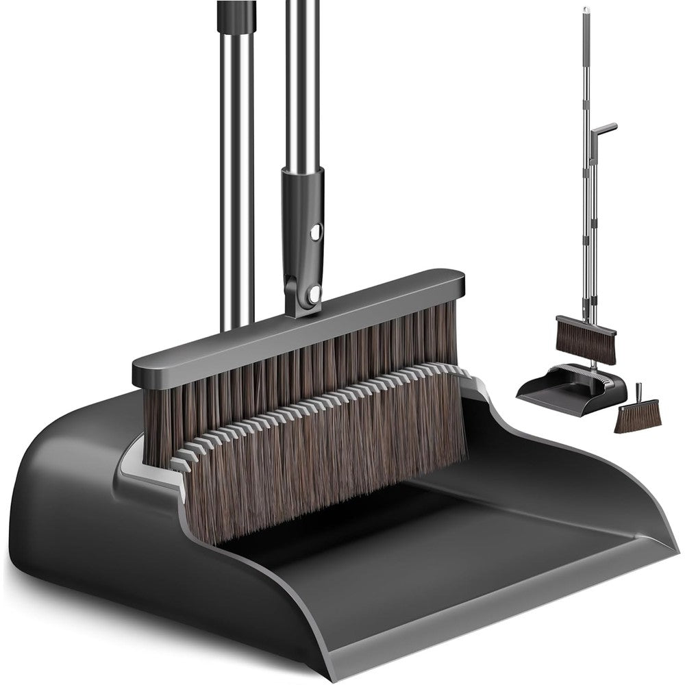 Ctime broom and dustpan set front view for home cleaning