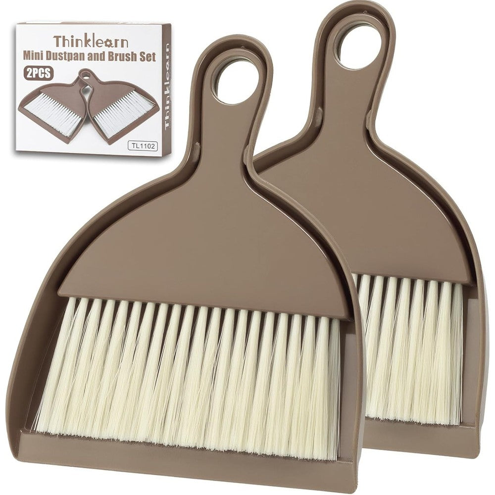 ThinkLearn 2 pieces small broom and dustpan set front view