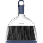 Roseok mini broom and dustpan set front view navy blue