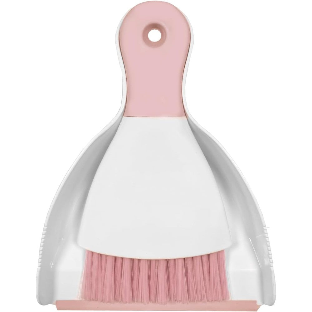 BSMstone mini broom and dustpan set in pink front view