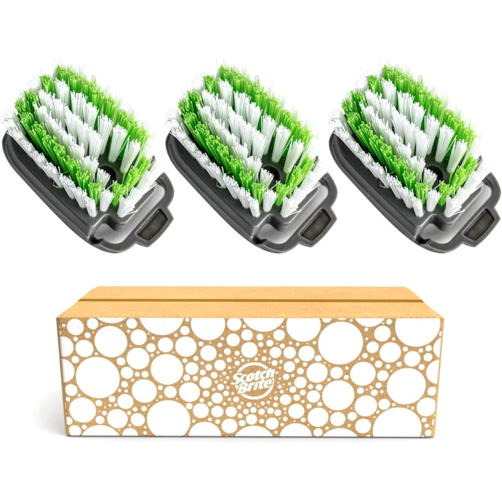 Scotch-Brite Advanced Soap Control Dishwand Brush Refill 3 Pack front view for kitchen cleaning.