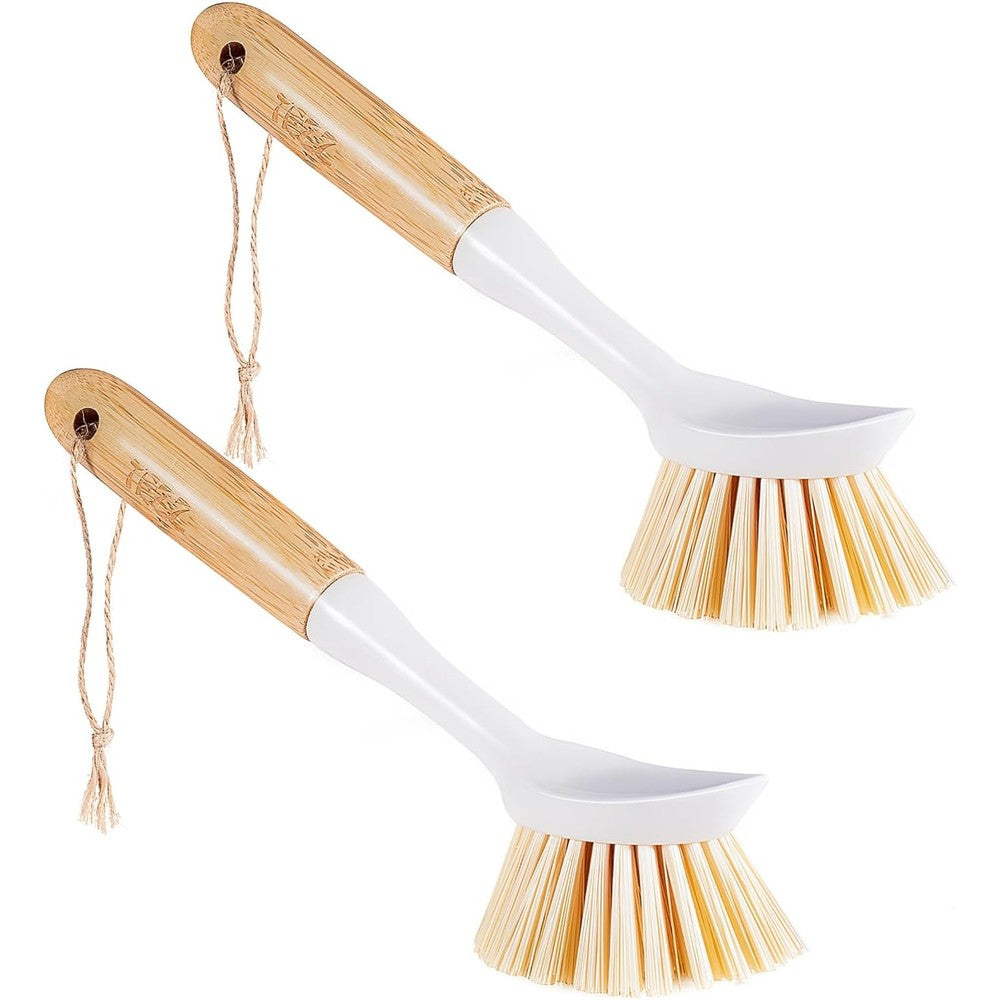 TEZZ Kitchen Dish Brush set front view for skillet cleaning.
