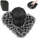 VinYankee Cast Iron Scrubber with ergonomic handle and scraper kit.