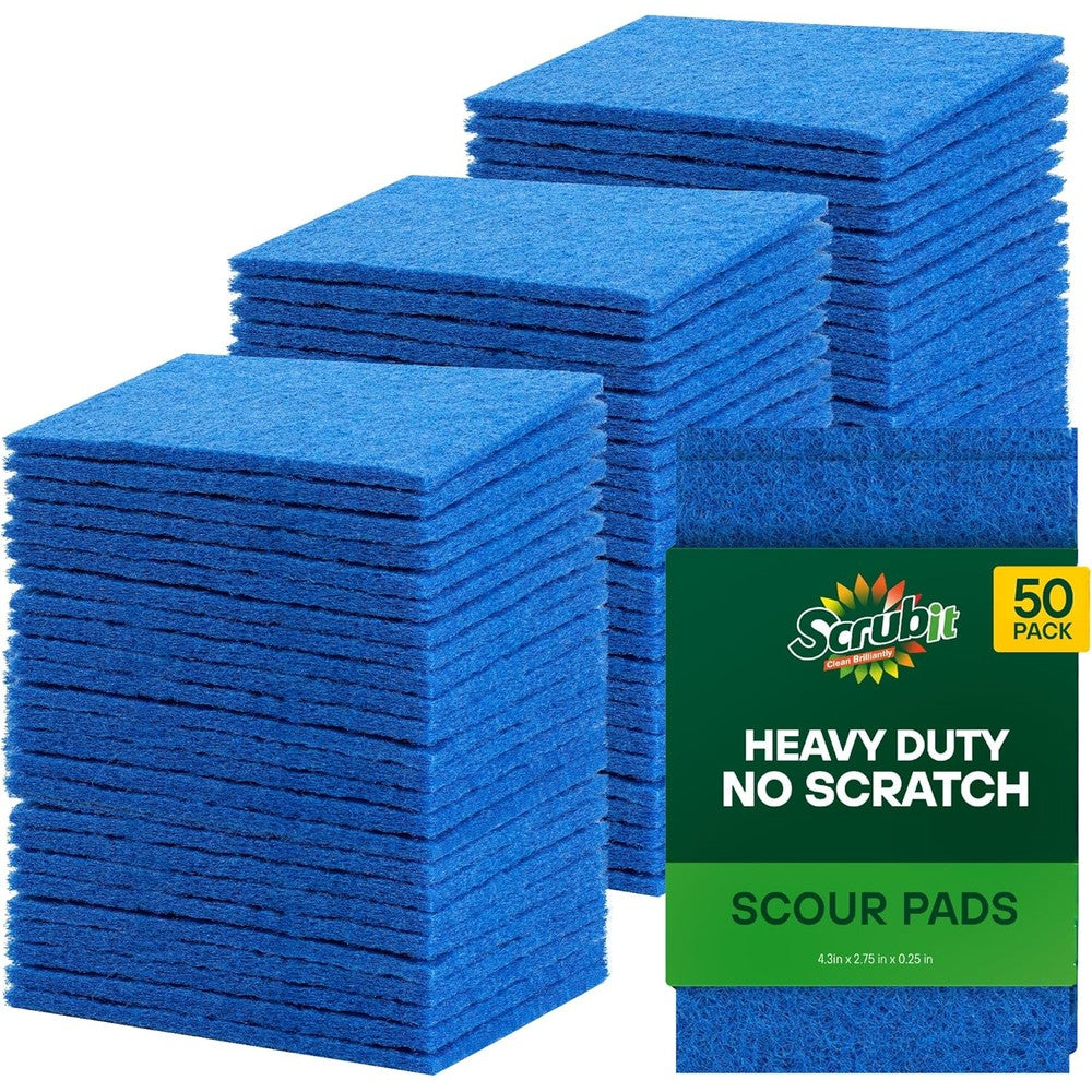 SCRUBIT 50 Pack Scouring Pad front view of original retail box packaging