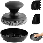 Sefone cast iron scrubber chainmail cleaner front view