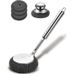 Soilleta 5 Pieces Stainless Steel Wool Scrubber Set front view