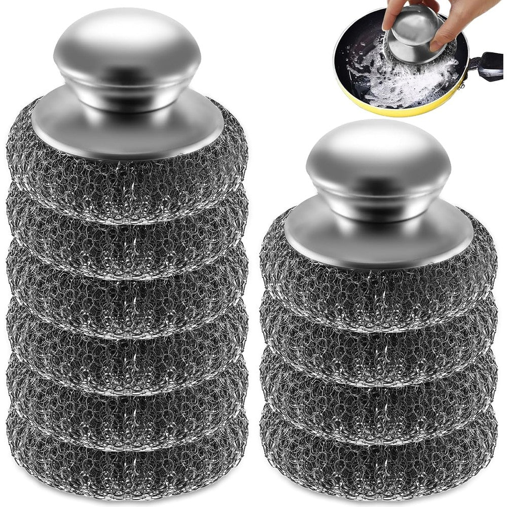 Nxppyy steel wool scrubber set front view