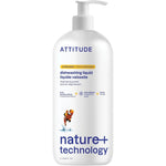 ATTITUDE Dish Soap Citrus Zest front view for eco-friendly cleaning.
