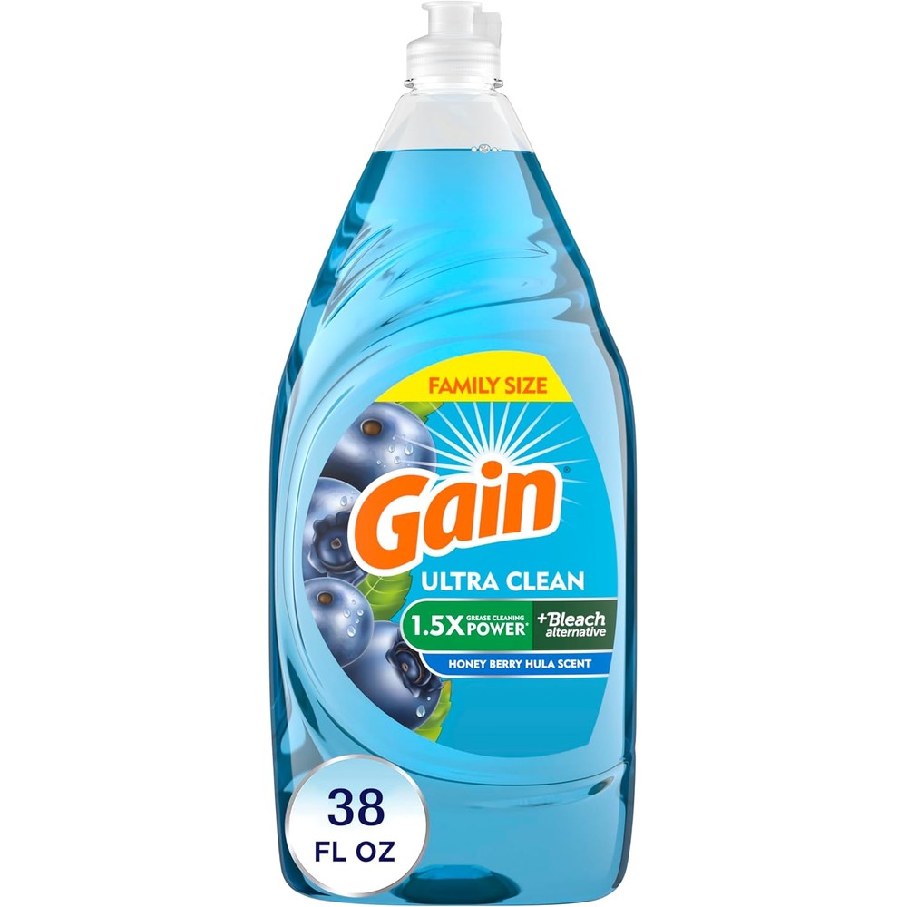 Gain Ultra Dishwashing Liquid Dish Soap, Honeyberry Hula Scent, 38 fl oz
