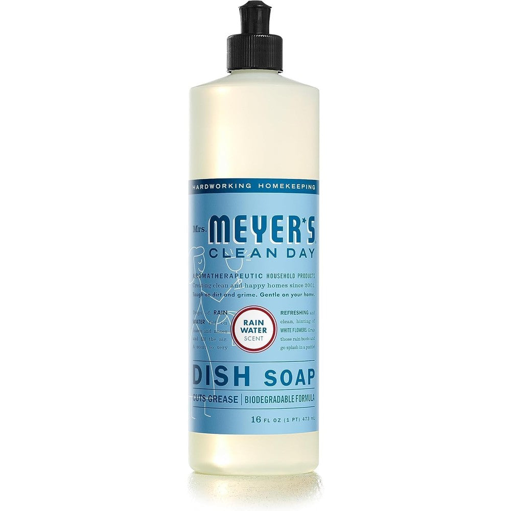 Mrs. Meyer's Clean Day Liquid Dish Soap Rain Water front view